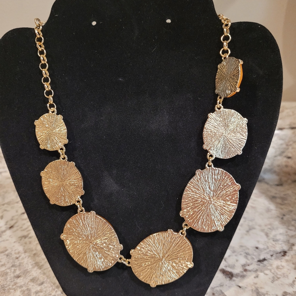 Tasha Orange Statement Necklace - image 5